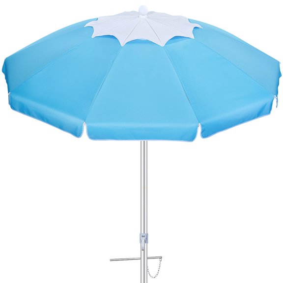 LEDMOMO Beach Sunshade Umbrella Easy Open Close Windproof for Patio and Outdoor Use