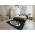 thumbnail image 4 of Ahgly Company Indoor Square Patterned Night Black Area Rugs, 8' Square, 4 of 6