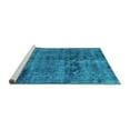 thumbnail image 2 of Ahgly Company Machine Washable Indoor Rectangle Persian Turquoise Blue Bohemian Area Rugs, 2' x 5', 2 of 4