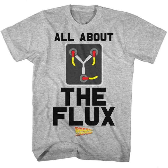 Back to the Future All About Flux Gray Adult T-Shirt