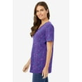 thumbnail image 3 of Woman Within Plus Size Perfect Printed Short-Sleeve V-Neck Tee, 3 of 6