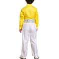 thumbnail image 4 of Hinvhai Boys Sequins Performance Outfits Shiny Shirt Pants Dance Skating Jazz Clothing Yellow 16-17Years, 4 of 5