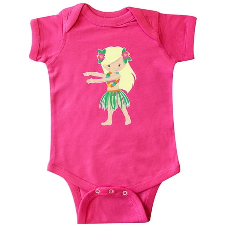 

Inktastic Blonde Hula Girl Gift Baby Girl Bodysuit