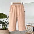 thumbnail image 6 of Pants for Women Casual Summer Knee Length Pants Elastic Waist Loose Fit Summer with Pockets, 6 of 6