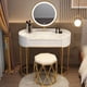 thumbnail image 4 of Modern Luxury Mirror Dressing Table Three Levels Brightness Adjustment Drawers Bench Vanities Bedrooms Modern Dresser Furniture My Lux Decor Round, 4 of 22