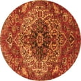thumbnail image 1 of Ahgly Company Indoor Round Medallion Orange Traditional Area Rugs, 3' Round, 1 of 1