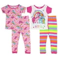 thumbnail image 1 of My Little Pony Toddler Girls' Magical 4-Piece Cotton Pajama Set (2T), 1 of 1