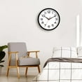 thumbnail image 2 of Wall Clock 14 Inch Large Silent Non-Ticking Modern Clock Battery Operated Classic Simple Minimalist Analog Decorative for Kitchen, Living Room,Office, Bedroom, Bathroom (Black), 2 of 8