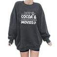 thumbnail image 1 of Qertyioot Chemises à Manches Longues pour Femmes, Mode Féminine Blouse Ample Col Rond T-Shirt Imprimé de Noël, 1 of 5