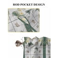 thumbnail image 6 of Stained Glass 2 Panel Kitchen Curtains for Small Windows, Butterfly Flowers Spring Watercolor Plant Bathroom Tier Curtain, Short Window Treatment for Bedroom/Living Room 55"x24", 6 of 6