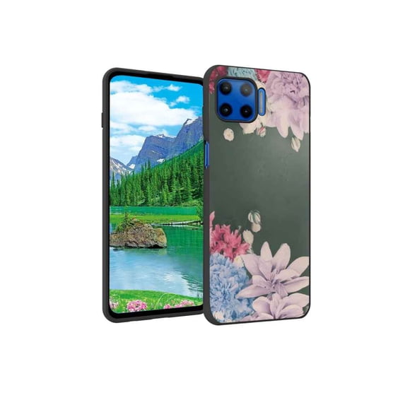 Flowers-s-339 Phone Case, Degined for Moto One 5G Case Men Women, Flexible Silicone Shockproof Case for Moto One 5G
