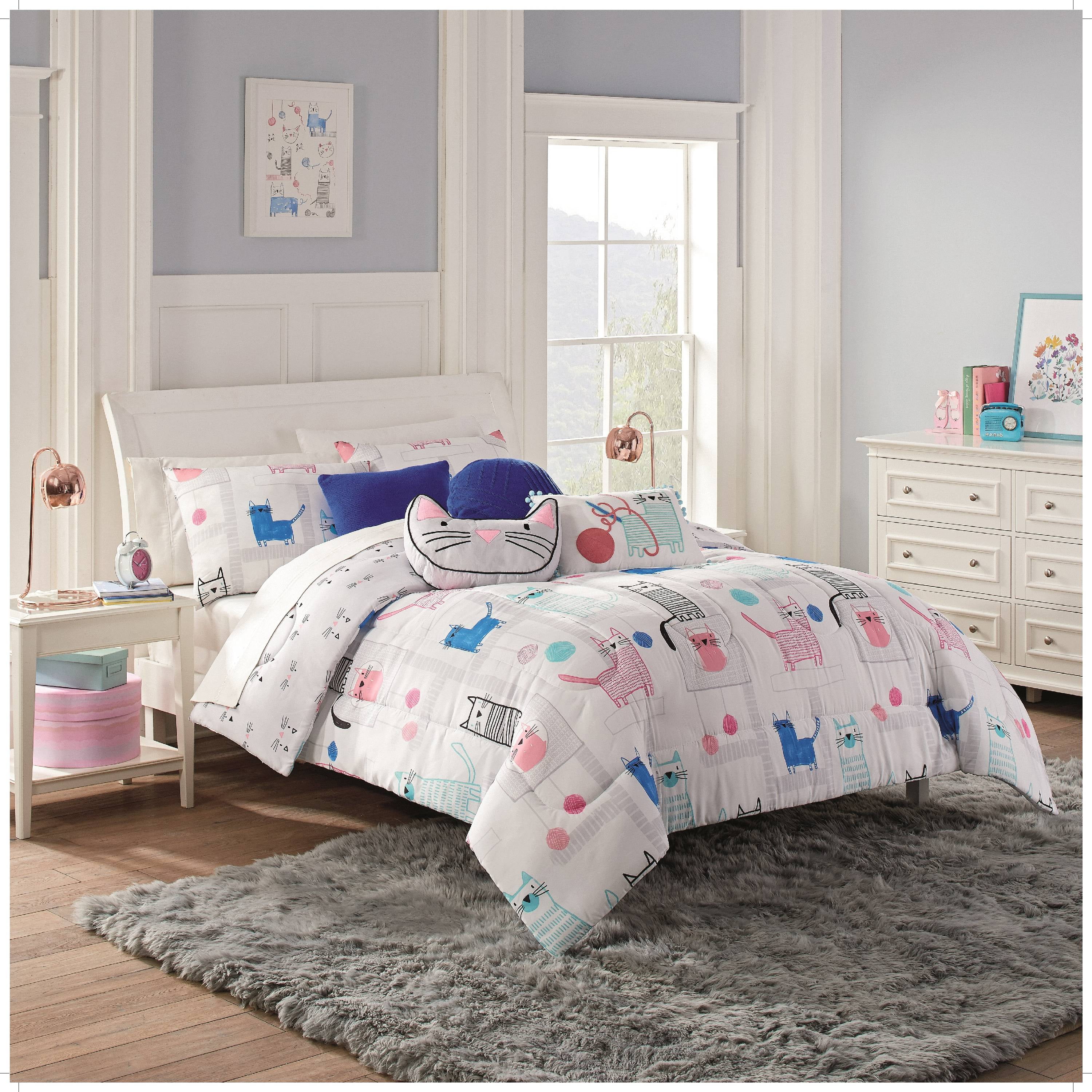 Waverly Spree Kitty City 2pc Reversible Comforter Set Walmart Com