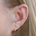 thumbnail image 3 of White Moonstone Double Flower Flat Back Piercing Stud, 3 of 8
