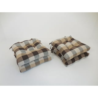 ACHIM Buffalo Check Black/White Checkered Tufted Seat Cushion Chair Pad  (Set of 2) BCCHPDBW12 - The Home Depot