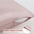 thumbnail image 6 of FairOnly Silk Pillowcase Mulberry Silk Grade 6A Silk Pillow Case Cover with Concealed Zipper Cooling Breathable for Body, Pink, Standard 20"x26", 6 of 6