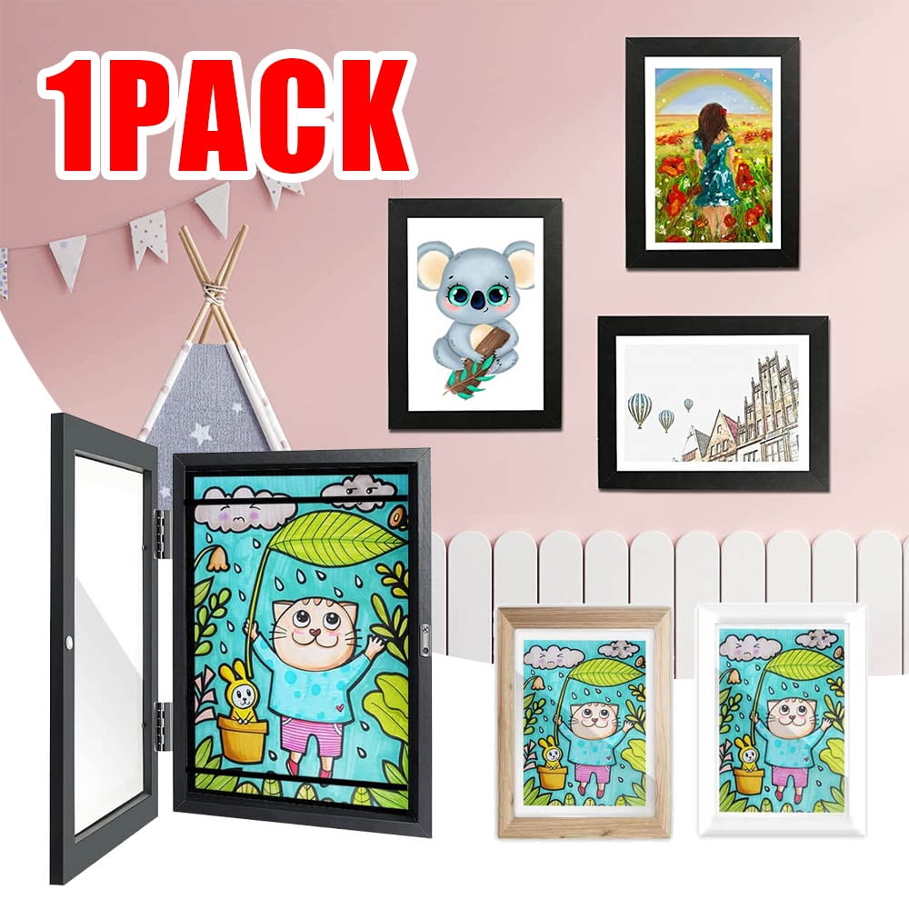 Wooden kid art display frame, Interchangeable Art Frames for Kids, 10