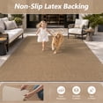 thumbnail image 2 of SIXHOME Outdoor Rugs 8'x10' Patio Rug Farmhouse Indoor Outdoor Rugs Polypropylene Washable Non Shedding, Easy Clean, Waterproof, Durable Outdoor Carpet for Porch Balcony Deck Neutral Brown, 2 of 8