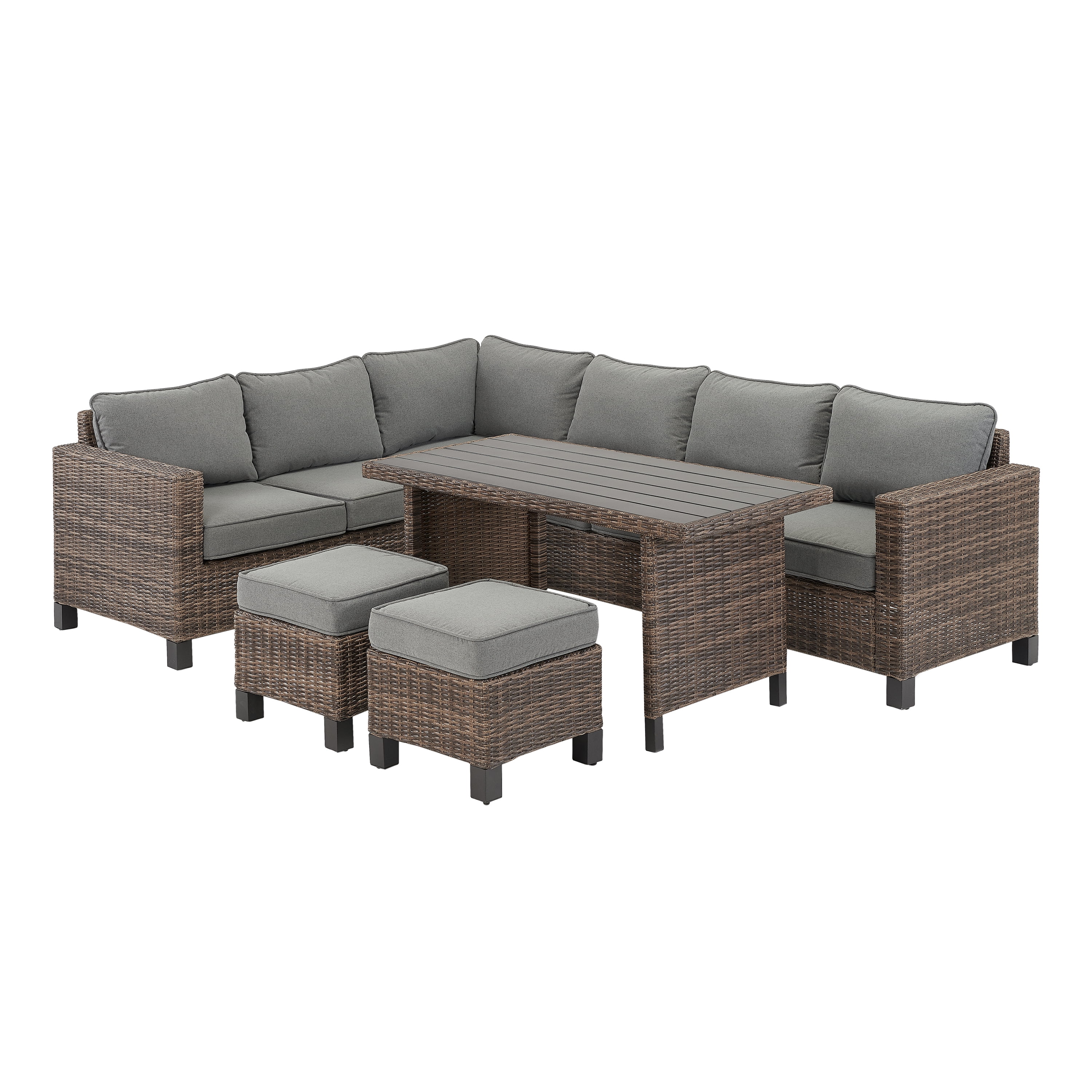 Better Homes Gardens Brookbury 5 Piece Patio Wicker Sectional