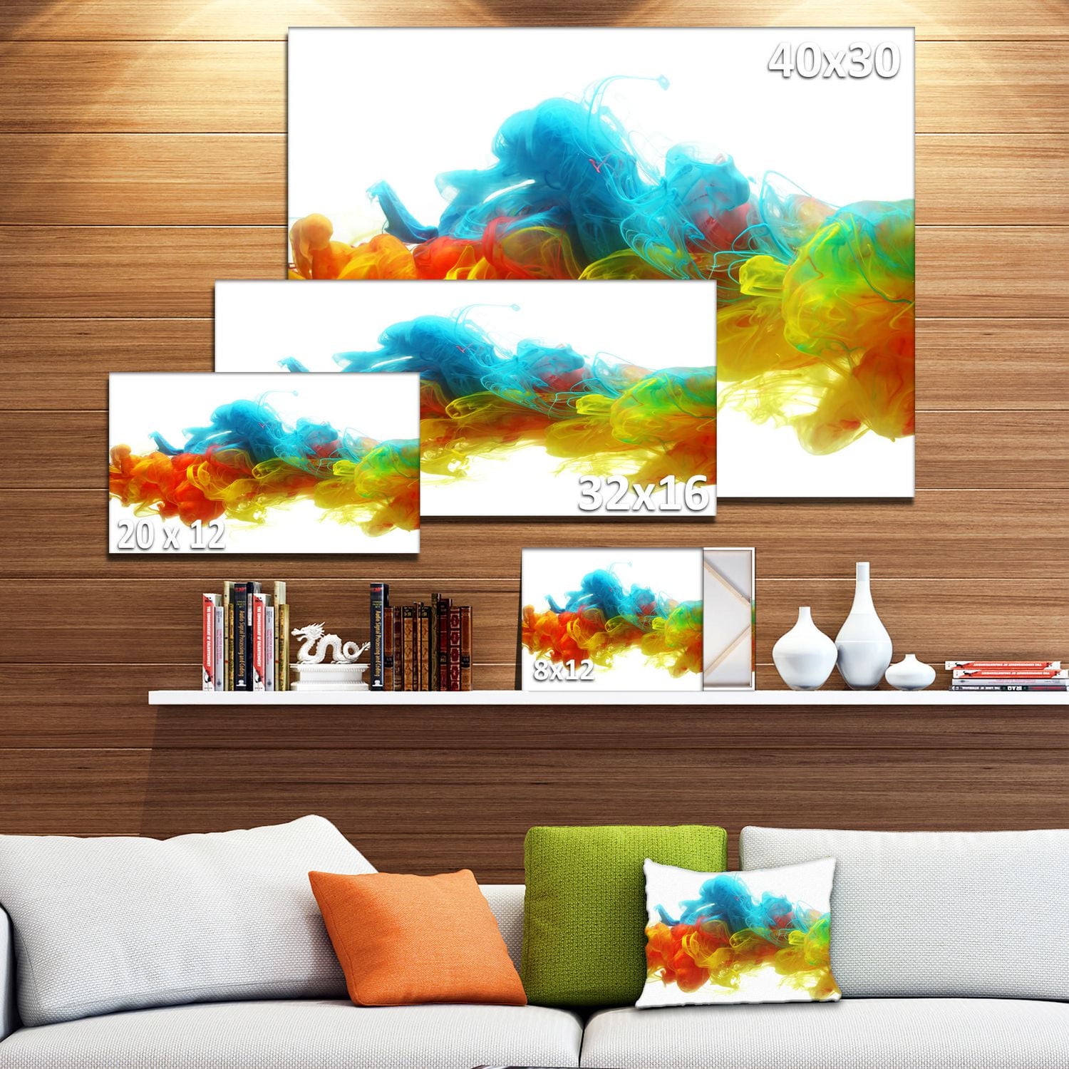 Impression sur toile « Colorful Ink In Water » Design Art