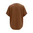 thumbnail image 4 of Seasonal Button Front Solid Pocket Tee For Short Sleeve Casual Top, 4 of 4