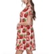 thumbnail image 2 of Disketp Cute Strawberry para Vestido de Manga Corta para Mujeres, Vestidos de Verano para Mujeres, Casual y Holgado para la Playa, 2 of 6