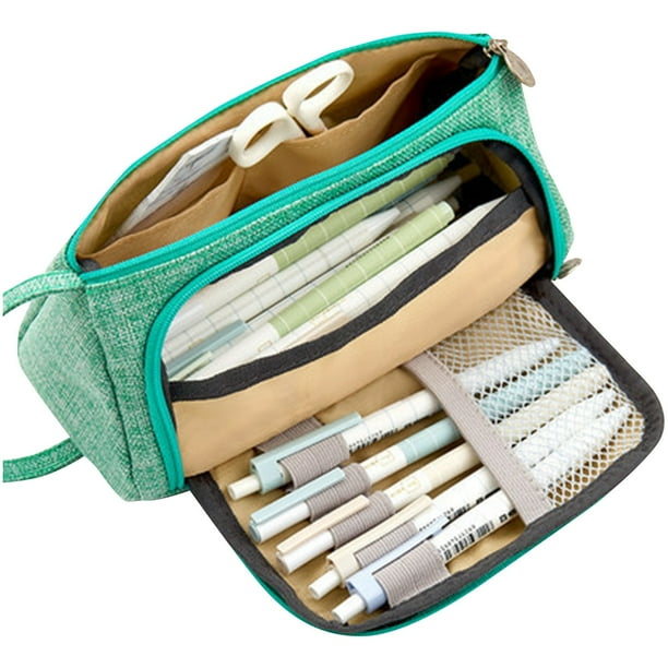 Estuche para lápices ligero de gran capacidad, bolsa de almacenamiento grande para oficina, universidad y escuela
