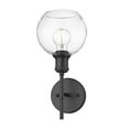 thumbnail image 6 of Wry Lighting Axel 1-light Wall Sconce in Matte Black and Globe Clear Glass, 6 of 12