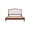 Espresso, variant on Euroco Wood Queen Platform Bed with Upholstered Headboard, Black