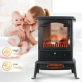 thumbnail image 4 of Lifesmart 1500W Infrared Quartz Stove Heater with 3-Sided View | Realistic Flame With or Without Heat | Remote | Timer | Digital Thermostat | Heating for Living Room, Bedroom, Basement | HT1109, 4 of 10