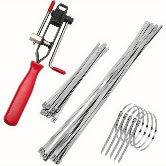 Car/ATV CV Joint Boot Clamps, Stainless Steel Ties Metal Self-Locking Cable Binding Straps 20 PCS Stainless Steel CV Joint Boot Clamps, Suitable for Most Cars