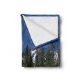 thumbnail image 2 of Idaho Soft Flannel Fleece Blanket, Photo of Foothill Sawtooth Mountains Outdoor Nature Road to Greenery, Cozy Plush for Indoor and Outdoor Use, 70" x 90", Azure Blue and Reseda Green, by Ambesonne, 2 of 5