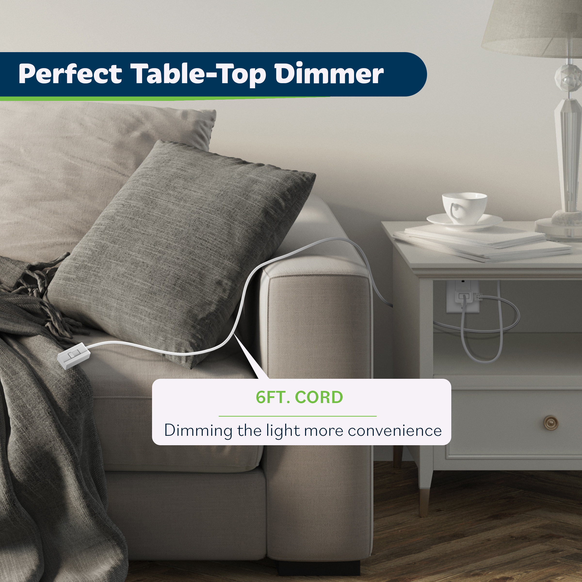 Top Greener Table Lamp Dimmer with 6-Foot Cord photo 4