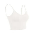 thumbnail image 3 of LAVA Womens Sport Bra Padded Cami Bralette Crop Tops Yoga Push Up Vest (White, S/M), 3 of 12