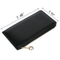 thumbnail image 5 of UTO Genuine Leather Women Wallet RFID Blocking Bifold Multi Card Holder Wallets Organizer with Zipper Pocket(Black), 5 of 7