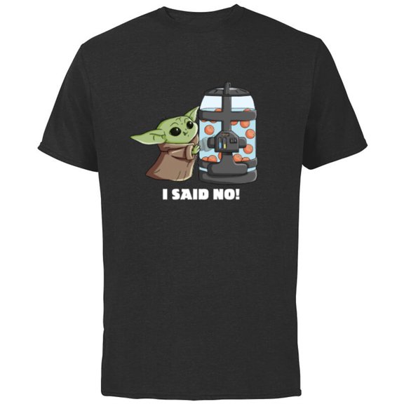 Star Wars The Mandalorian The Child I Said No Egg Container - Short Sleeve Cotton T-Shirt for Adults - Customized-Black