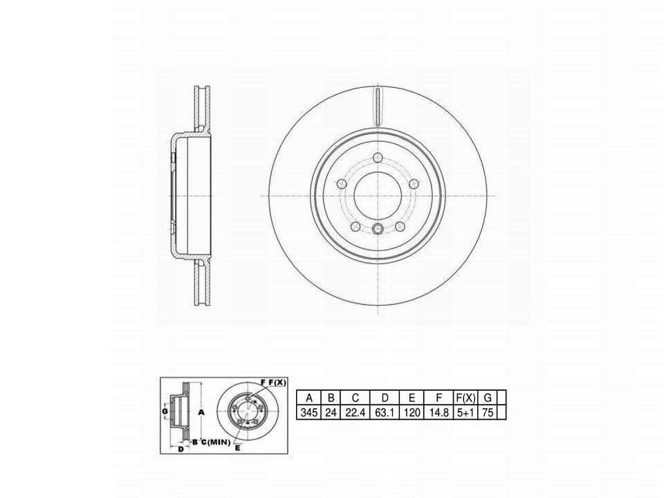 Winstop Brake Rotor, Rear WS249726, BMW 535i 2010-2008