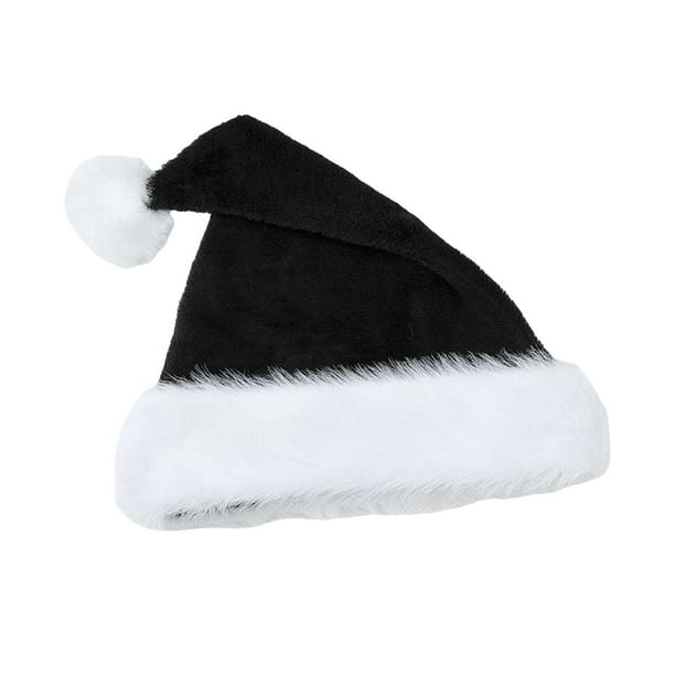 Disfraz de sombrero navideño para fiesta de celebración, carnaval, cosplay, recuerdos de fiesta, decoración Negro