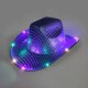 thumbnail image 2 of Sombrero de mezclilla luminoso con lentejuelas occidentales, sombrero de vaquera con ala de lentejuelas iluminada, sombrero de fieltro con tiara LED para mujer, disfraz de Halloween para despedidas, 2 of 5