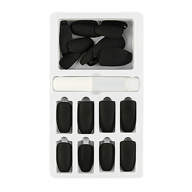 WIFKLSIIPG 24Pcs Frosted Ballet Strips Nails Waterproof Matte False Nails Beauty