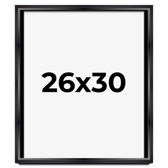 26x30 Black Shadowbox Frame - Interior Size 26x30 by 1.5 Inches - Made to Display Items Up To 1.5 Inches Deep
