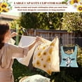 thumbnail image 5 of ZIATUBLE Daisy Cow Clothespin Bag Holder Washable Hanging Clothespin Bag with Large Opening Hanging Pantry Organizer for Storage Bags Easy to Clean Clothes Pin Hanging Bag, 5 of 7