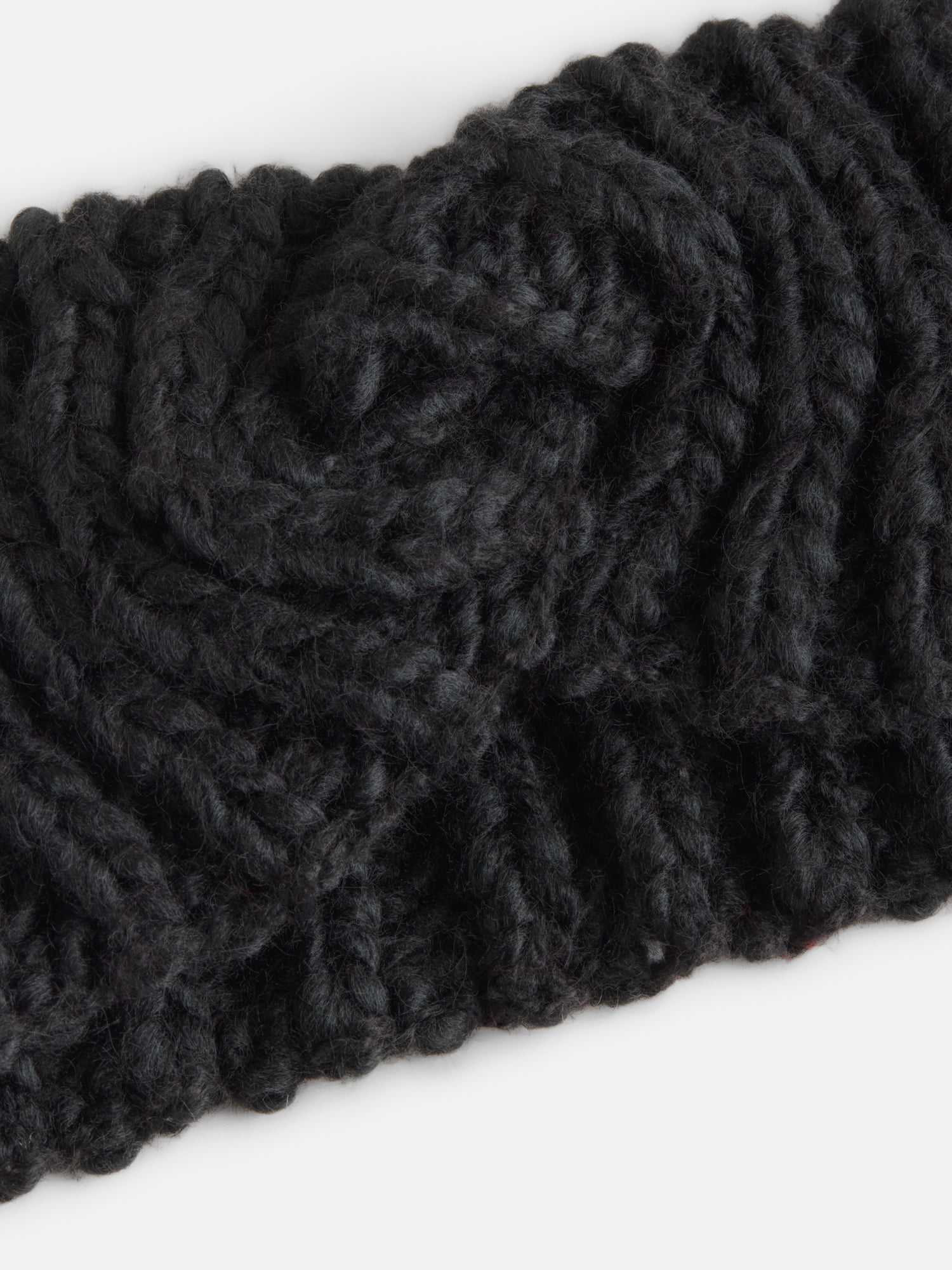 Scenario Women's Chunky Textured Headband, One Size Fits Most, Black Soot