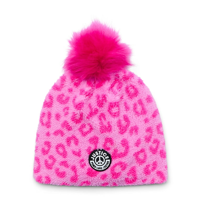 Pink Leopard Knit Beanie Pink Leopard Knit Beanie