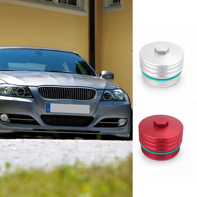 Ruiboury 1/2/3/5 Improved Cooling Aluminum Oil Filter Cover For N53N55 Rust-proof For N55 Red 1 Pc
