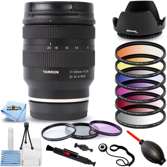 Tamron 11-20mm f2.8 Di III-A RXD Lens for Sony E AFB060S-700 - Pro Bundle Includes: 6PC Gradual Color Filter Kit, 3PC Filter Kit and More