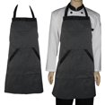 thumbnail image 2 of Delantal de Chef a rayas ropa de trabajo de cocina de poliéster Universal a prueba de aceite para cafés a la parrilla Hugtrwg  Para estrenar, 2 of 6