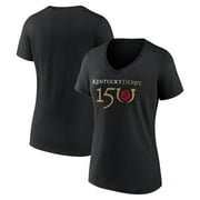 Women's Black Kentucky Derby 150 Primary Logo V-Neck T-Shirt