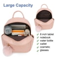 thumbnail image 4 of Minimochila Barsine para niñas, a la moda, de piel a cuadros, rosa, 4 of 7