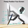 thumbnail image 3 of MOUNT PRO Single Monitor Desk Mount for 13-32 Inch Screen,Adjustable Gas Spring Monitor Arm with Tilt,Swivel,Rotatable,VESA Mounts Fit 4.4-19.8 lbs, 3 of 10