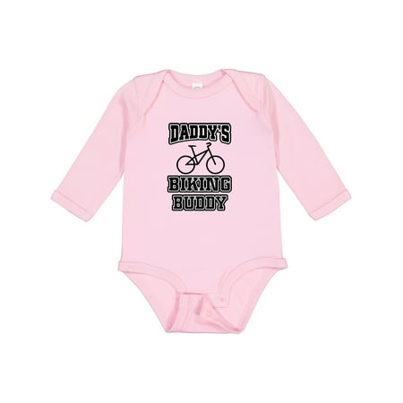 

Inktastic Daddys Biking Buddy Gift Baby Boy or Baby Girl Long Sleeve Bodysuit